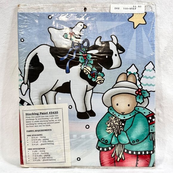 Vintage Daisy Kingdom Holiday Stocking Panel & Instruction #3435 (1990) - Picture 5 of 8